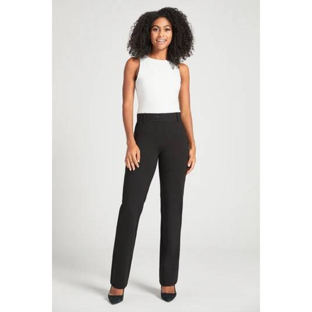 Betabrand DPYP Dress Pant Yoga Pants Black Bootcut M Long W1550-BK Workleisure